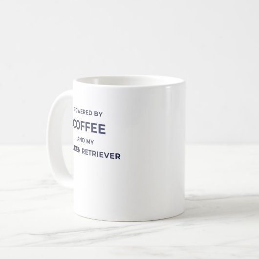 Powered by Coffee... - White Mug (Devant gauche)