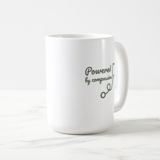 Powered by Compassion Mug (Devant droit)