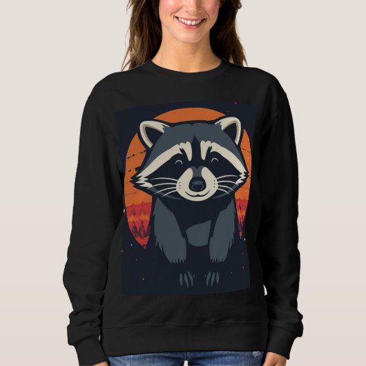 Powered by Cuteness and Raccoon Vibes. T-Shirt (Voorkant)
