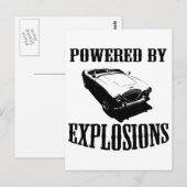 "Powered by Explosions" British Sports Car Briefkaart (Voorkant / Achterkant)