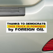 Powered by Foreign Oil Bumpersticker (Op auto)