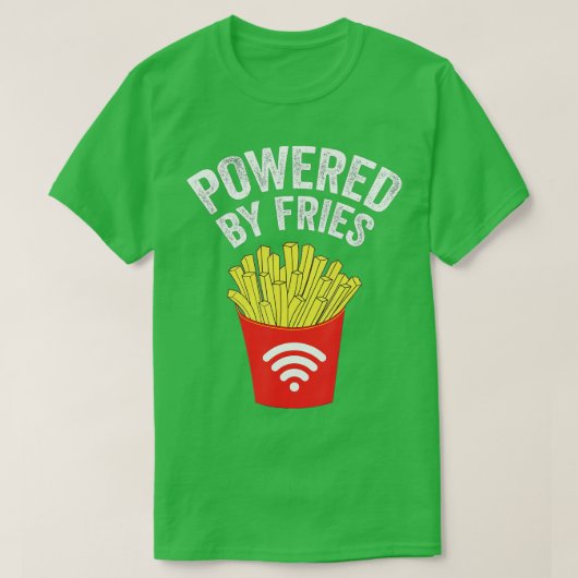 Powered by French Fries  - French fries  T-shirt (Design voorkant)