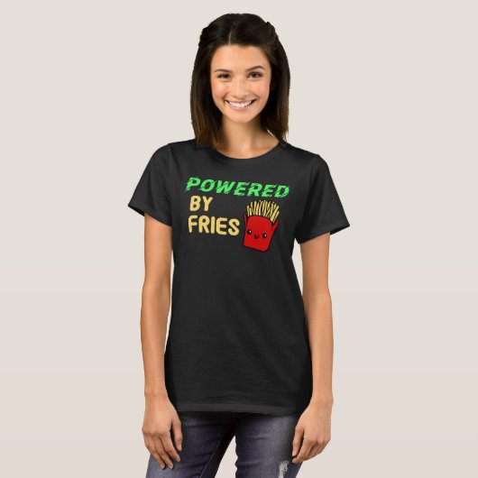 Powered by Fries T-shirt (Voorkant volledig)