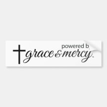 Powered by Grace & Mercy Bumpersticker