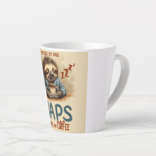 Powered by Naps & Coffee Latte Mok (Rechterhoek)
