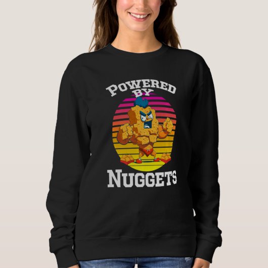 Powered By Nuggets - Chicken Nuggets Fries Nugs Pr Trui (Voorkant)