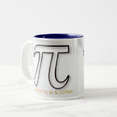 Powered by Pi & Coffee Mug – Minimalist Math Gift  (Devant gauche)