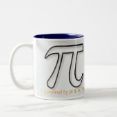 Powered by Pi & Coffee Mug – Minimalist Math Gift  (Gauche)