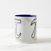 Powered by Pi & Coffee Mug – Minimalist Math Gift  (Centre)