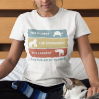 Powered by Plante Vegan Vegetarian Retro T-Shirt