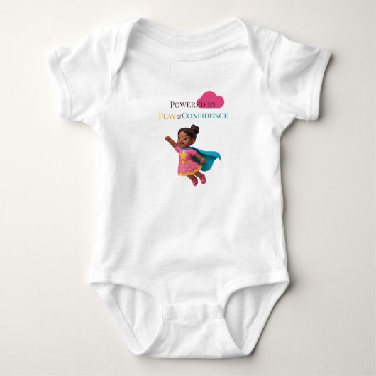Powered by Play and Confidence Baby One‑Piece Romper (Voorkant)