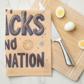 Powered by Snacks Imagination Funny Food Quote Typ Theedoek (Quarter Fold)