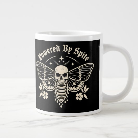 " Powered By Spite " Coffee Mug Extra Grote Beker (Rechts)