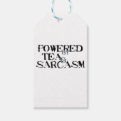 Powered by Tea & Sarcasm Cadeaulabel (Voorkant)