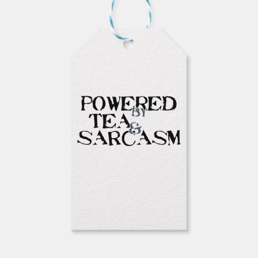 Powered by Tea & Sarcasm Cadeaulabel (Achterkant)