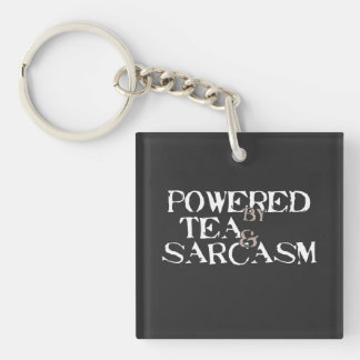Powered by Tea & Sarcasm Sleutelhanger