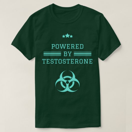 Powered By Testosterone T-shirt (Design voorkant)