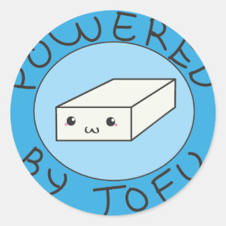 powered by tofu ronde sticker
