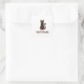 Powered by Tortitude Funny Cat Sticker (Sac)