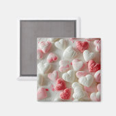 Powered Sugar Heart Snoep Magnet Magneet (Voorkant / Achterkant)