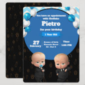 Powerful Chefinho Invitation - Party Birthday Kaart (Voorkant / Achterkant)