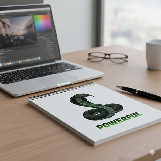 Powerful Cobra Spiral Notebook – Strength & Focus Notitieboek