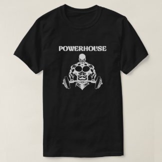POWERHOUSE, BLACK MEN'S BASIC  T-SHIRT