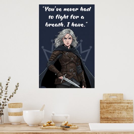 Powerless Book Quote Poster (Keuken)