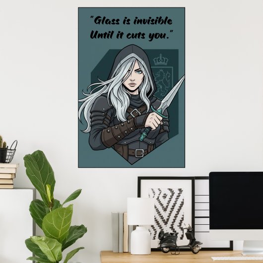 Powerless Book Quote Poster (Bureau à domicile)