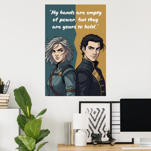 Powerless Book Quote Poster (Bureau à domicile)