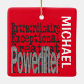 Powerlifter Extraordinaire CUSTOM Keramisch Ornament (Achterkant)