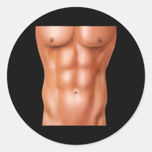 Powerlifting Bodybuilding Gewichtstraining Six Pac Ronde Sticker