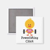 Powerlifting Chick Magnet Magneet (Voorkant / Achterkant)