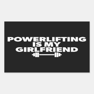 Powerlifting is mijn Vriendin Barbell Motivatie Rechthoekige Sticker