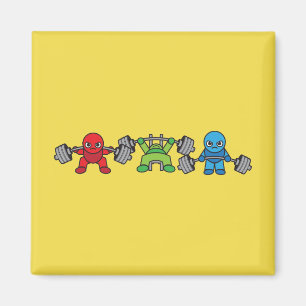 Powerlifting Kawaii - Squat, Bench Press, Deadlift Magneet