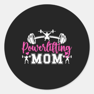 Powerlifting Moeder van een Powerlifter Moeder Pow Ronde Sticker