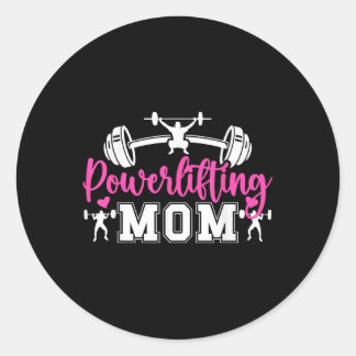 Powerlifting Moeder van een Powerlifter Moeder Pow Ronde Sticker