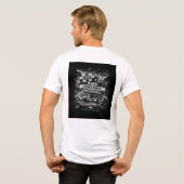 PowerOf3Brand Zwart & Wit Statement T-shirt (Achterkant volledig)