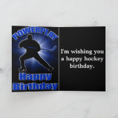 Powerplay Hockey Verjaardag Kaart (Binnen)