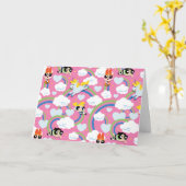 Powerpuff Girls & Donny Rainbow Pattern Kaart (Gele Bloem)