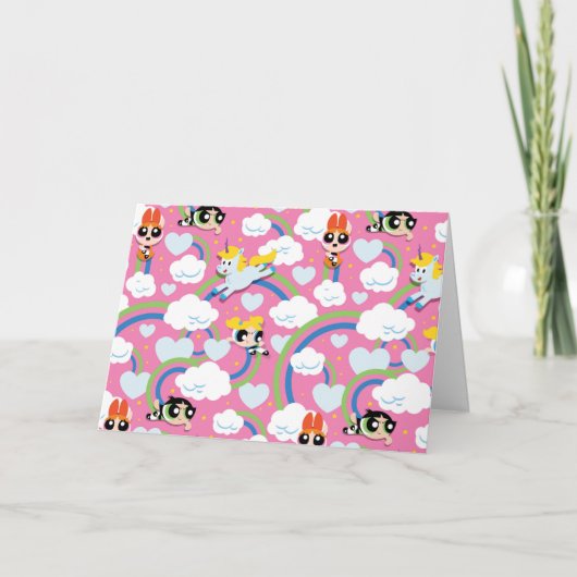 Powerpuff Girls & Donny Rainbow Pattern Kaart (Voorkant)