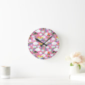 Powerpuff Girls & Donny Rainbow Pattern Ronde Klok (Huis)
