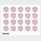 Powerpuff Girls & Donny Rainbow Pattern Ronde Sticker (Vel)