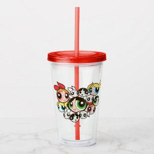 Powerpuff Girls Face Pattern Acryl Drinkbeker