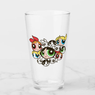 Powerpuff Girls Face Pattern Glas