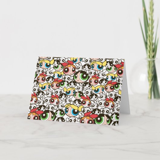 Powerpuff Girls Face Pattern Kaart (Voorkant)