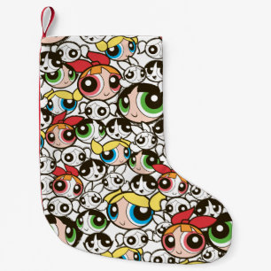 Powerpuff Girls Face Pattern Kleine Kerstsok