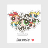 Powerpuff Girls Face Pattern Sticker (Vel)
