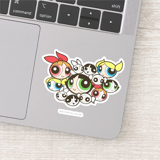 Powerpuff Girls Face Pattern Sticker (Detail)
