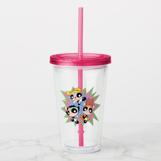Powerpuff Girls Powfactor Acryl Drinkbeker (Voorkant)